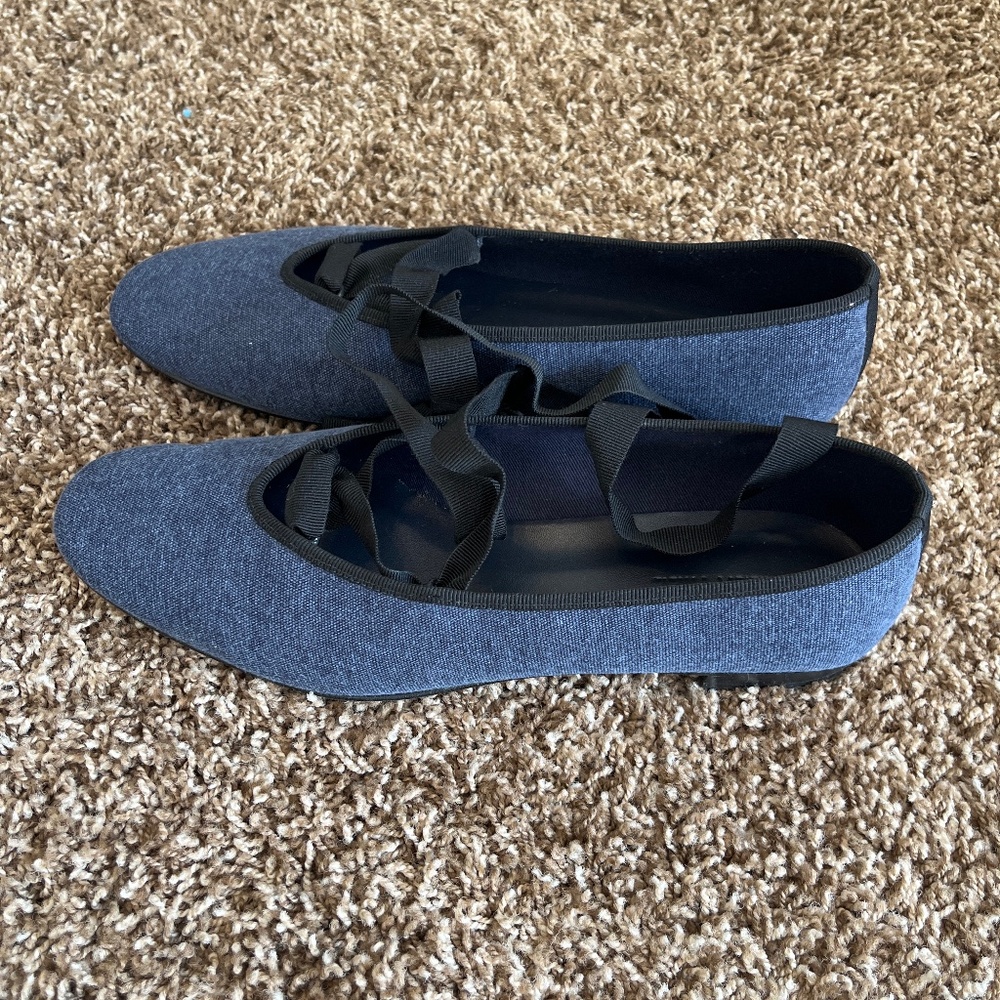 Alex Mill Juliet Italian flat in canvas size 9/40